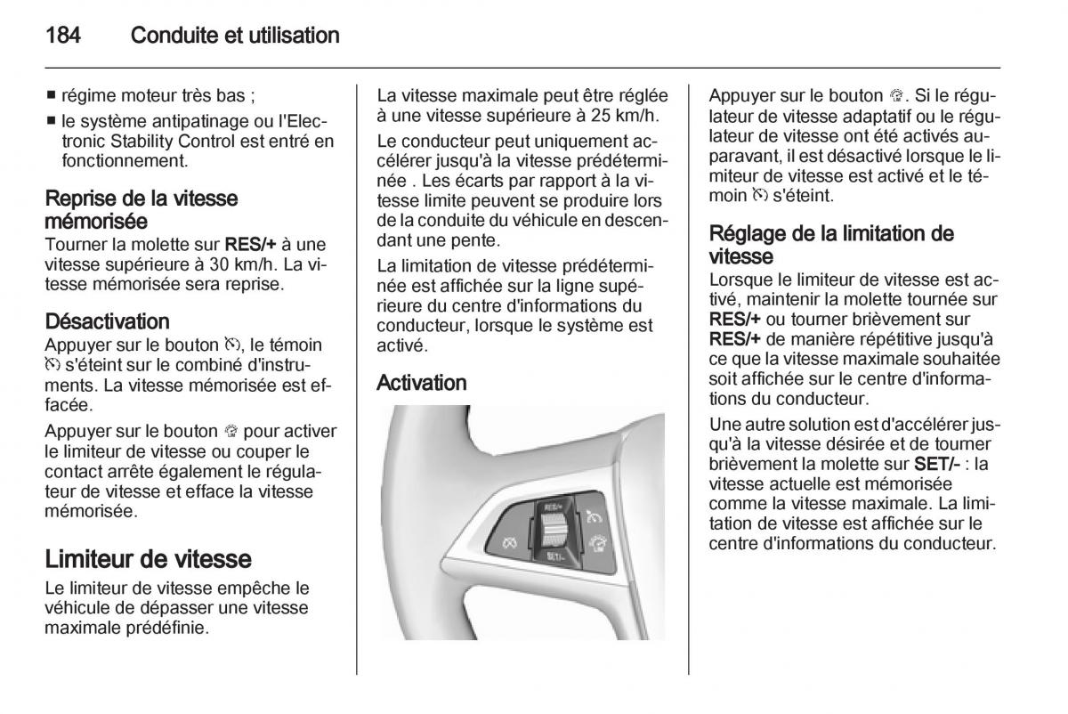 manual Opel Zafira C manuel du proprietaire / page 186