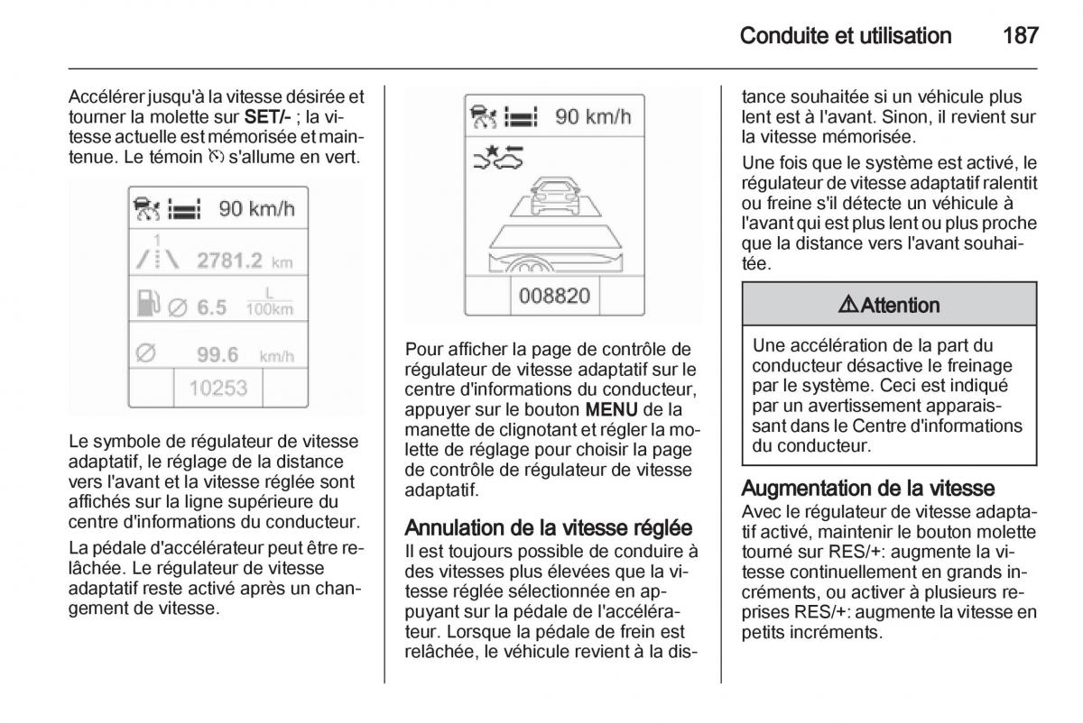 manual Opel Zafira C manuel du proprietaire / page 189