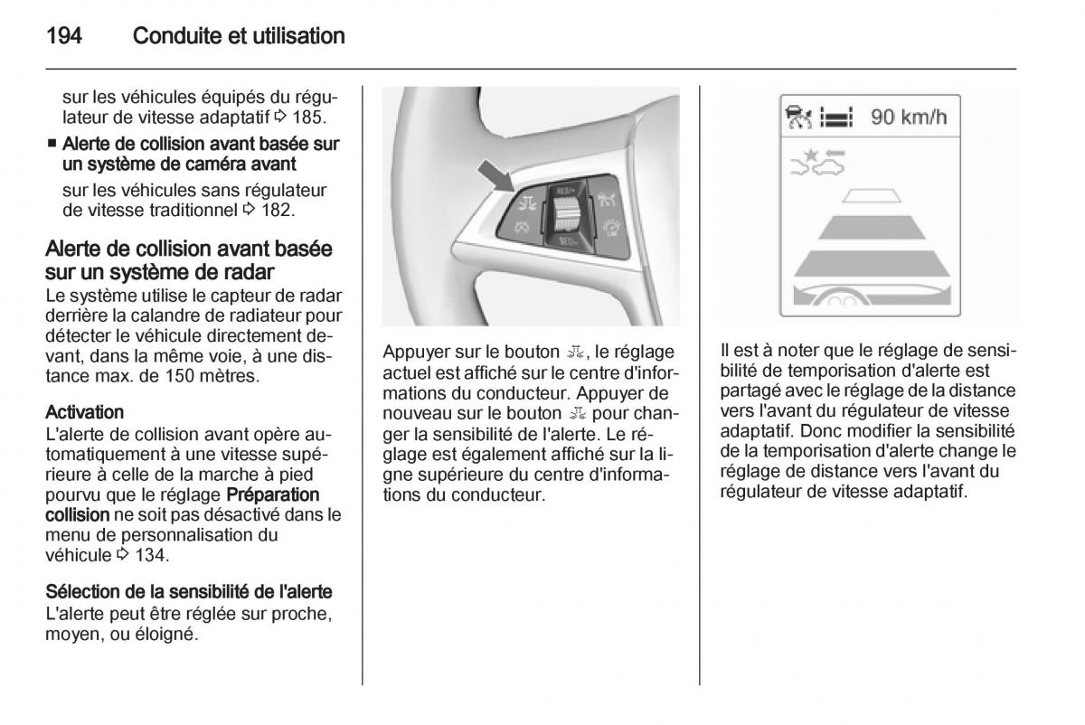 manual Opel Zafira C manuel du proprietaire / page 196