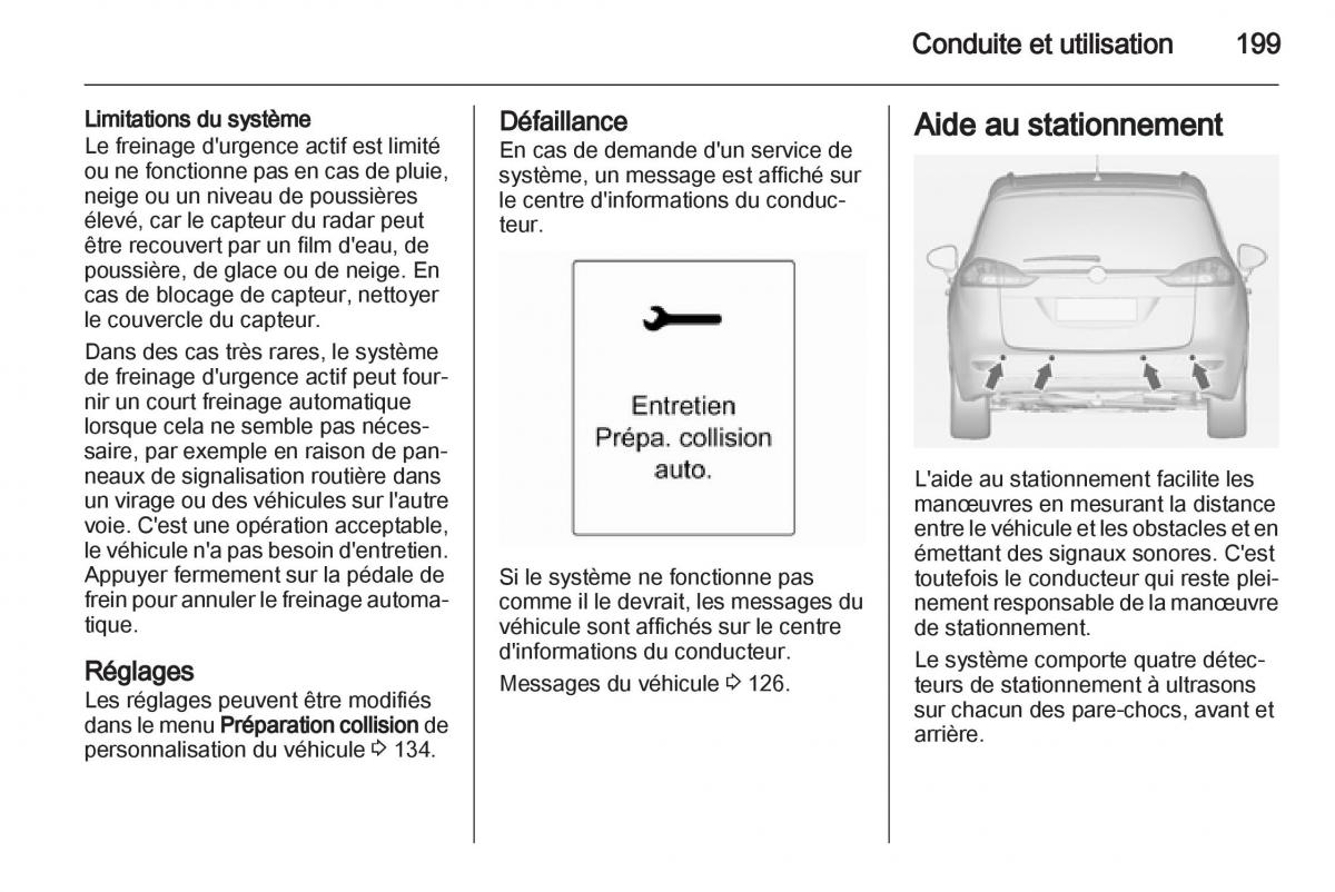 manual Opel Zafira C manuel du proprietaire / page 201