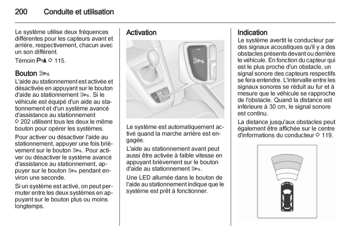 manual Opel Zafira C manuel du proprietaire / page 202