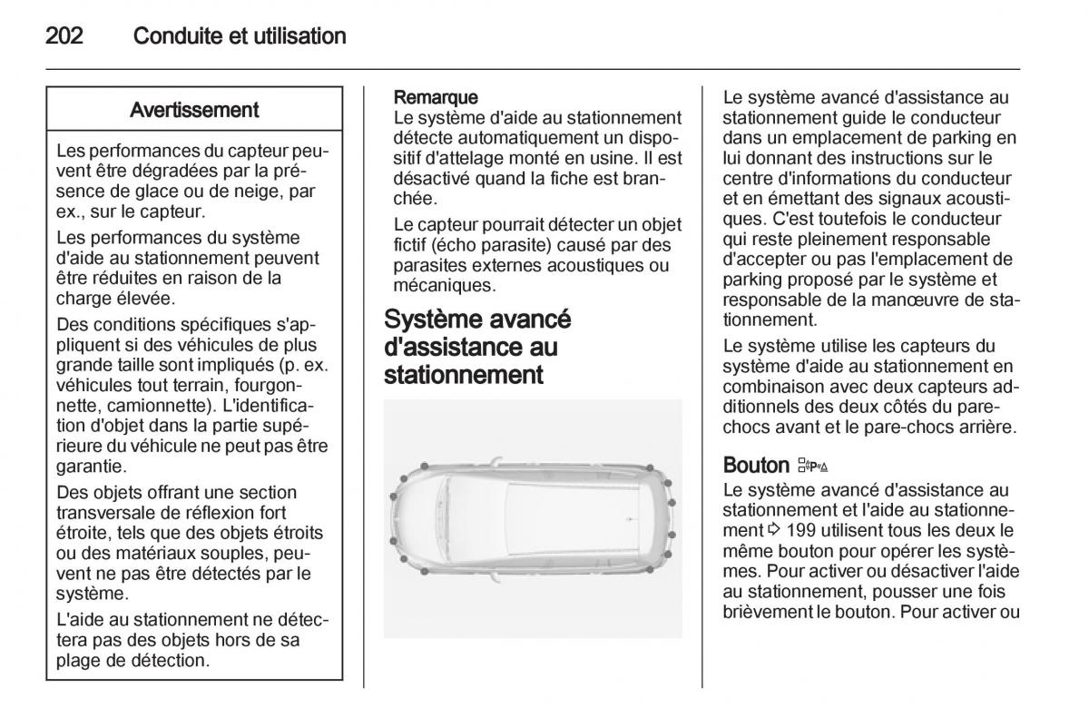 manual Opel Zafira C manuel du proprietaire / page 204