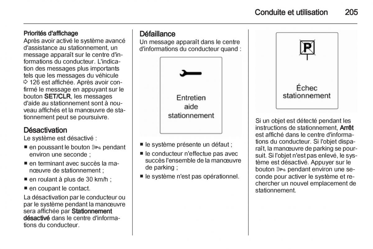 manual Opel Zafira C manuel du proprietaire / page 207