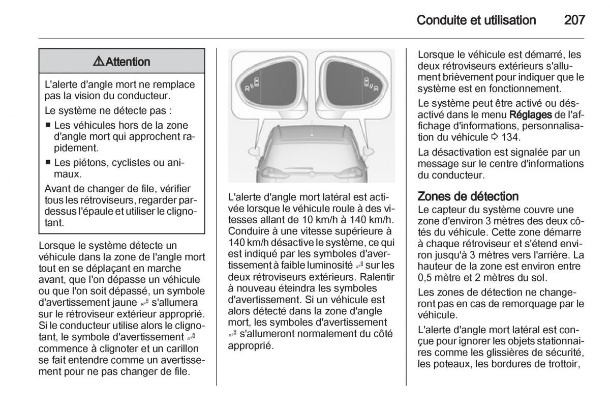 manual Opel Zafira C manuel du proprietaire / page 209