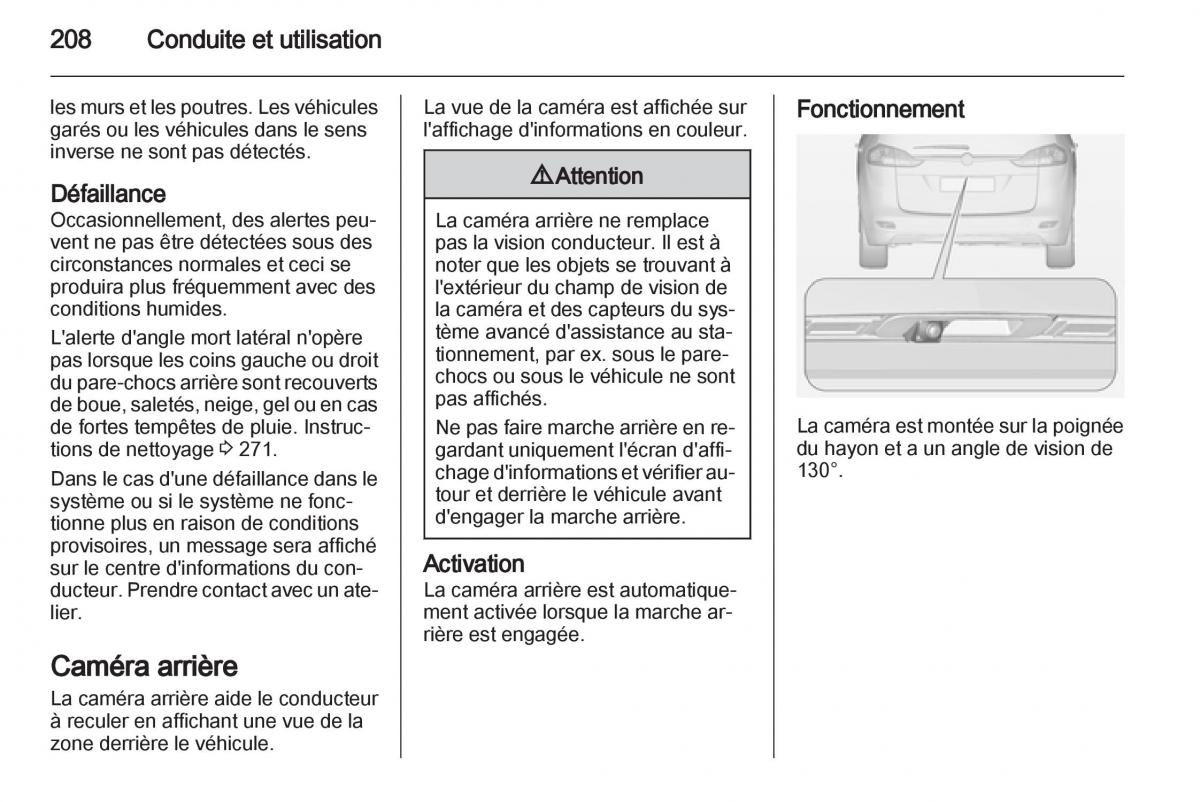 manual Opel Zafira C manuel du proprietaire / page 210