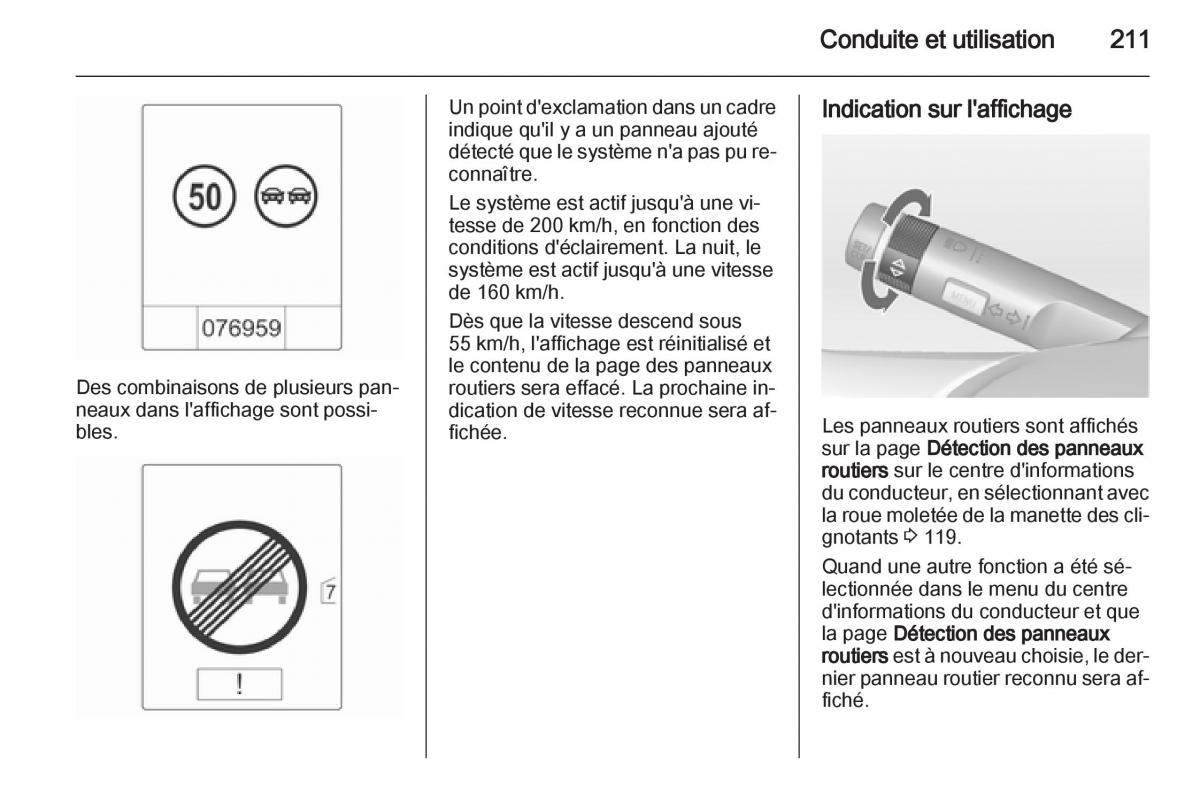 manual Opel Zafira C manuel du proprietaire / page 213