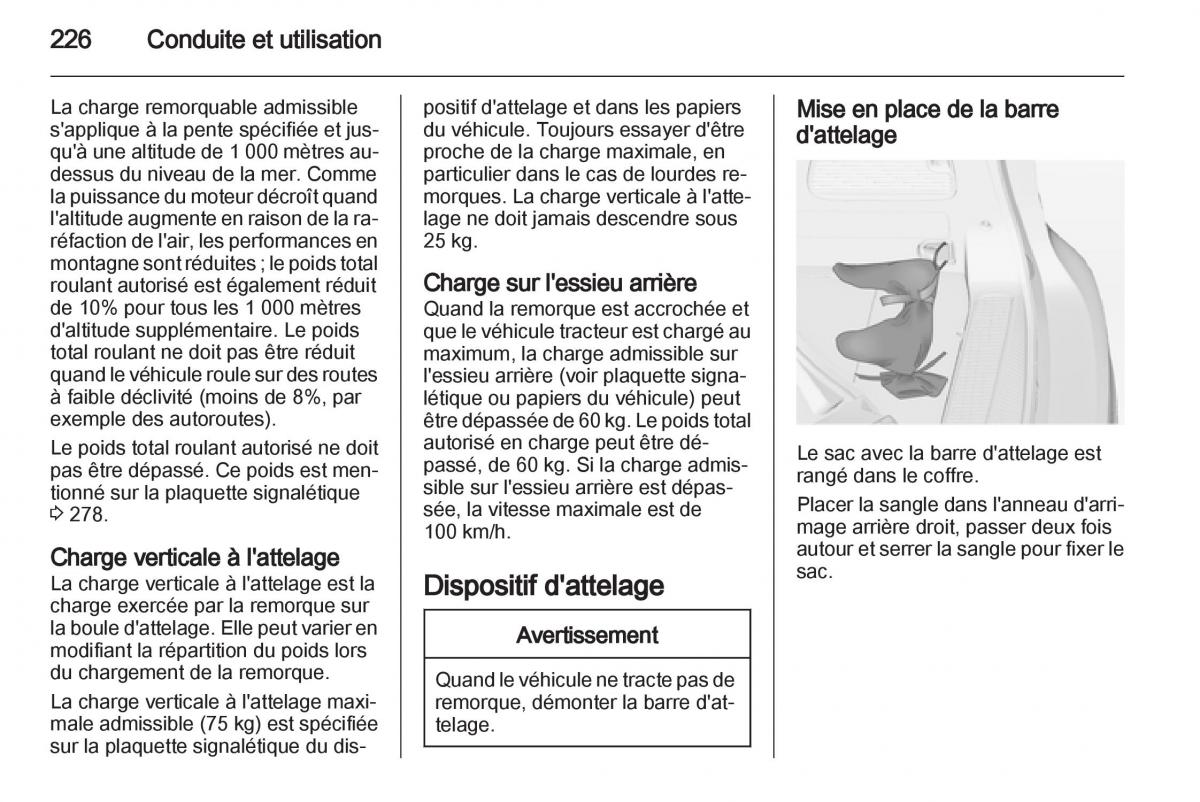 manual Opel Zafira C manuel du proprietaire / page 228