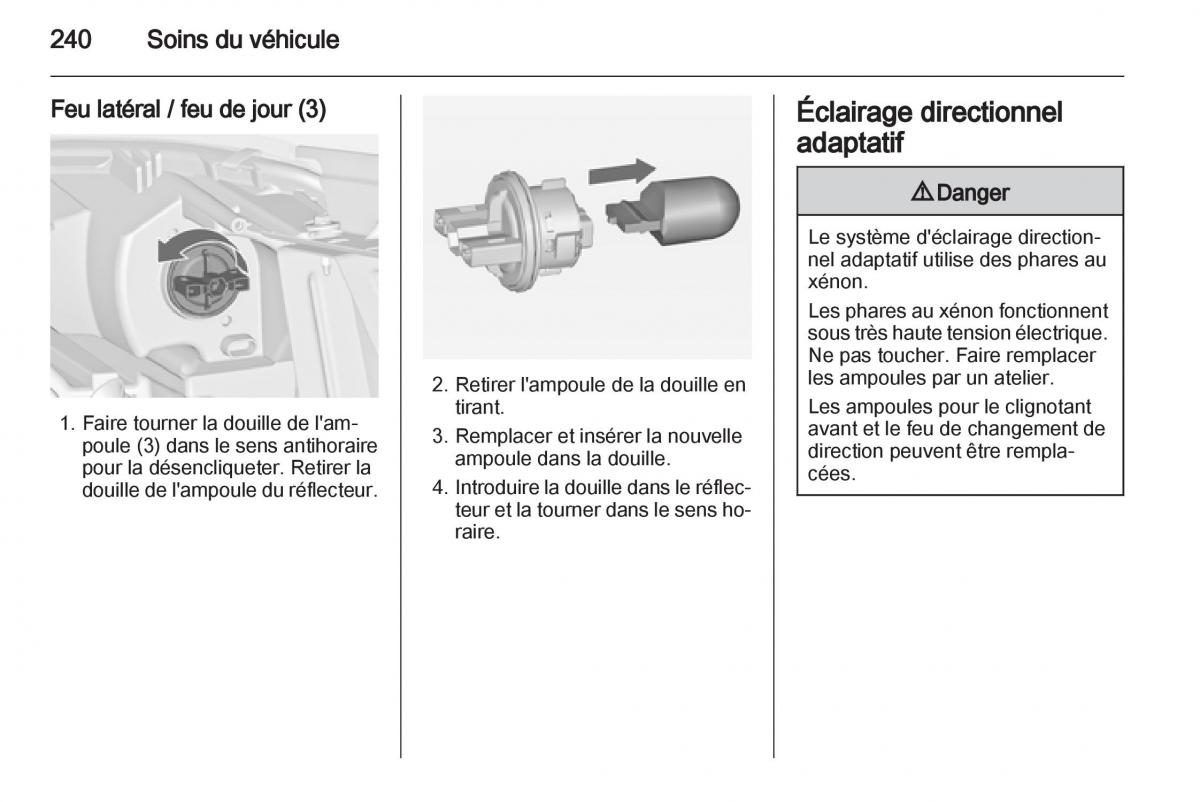 manual Opel Zafira C manuel du proprietaire / page 242