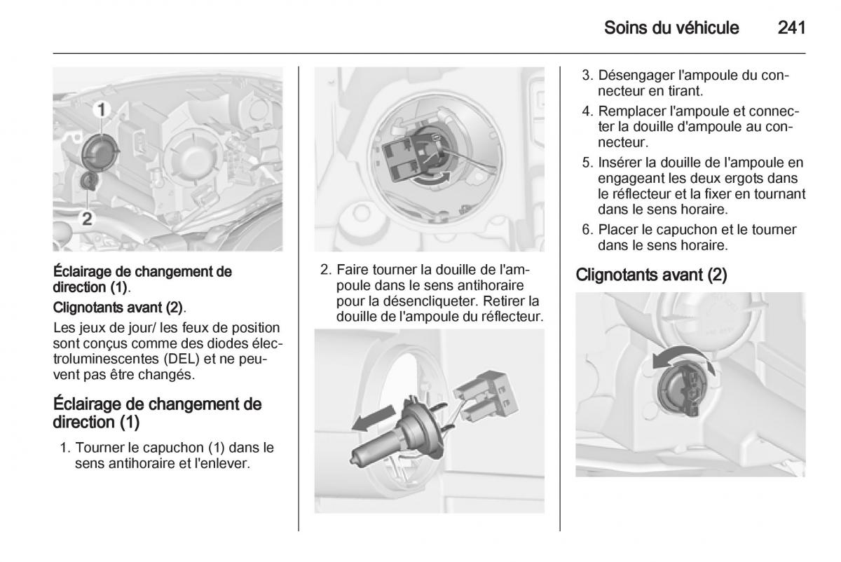 manual Opel Zafira C manuel du proprietaire / page 243