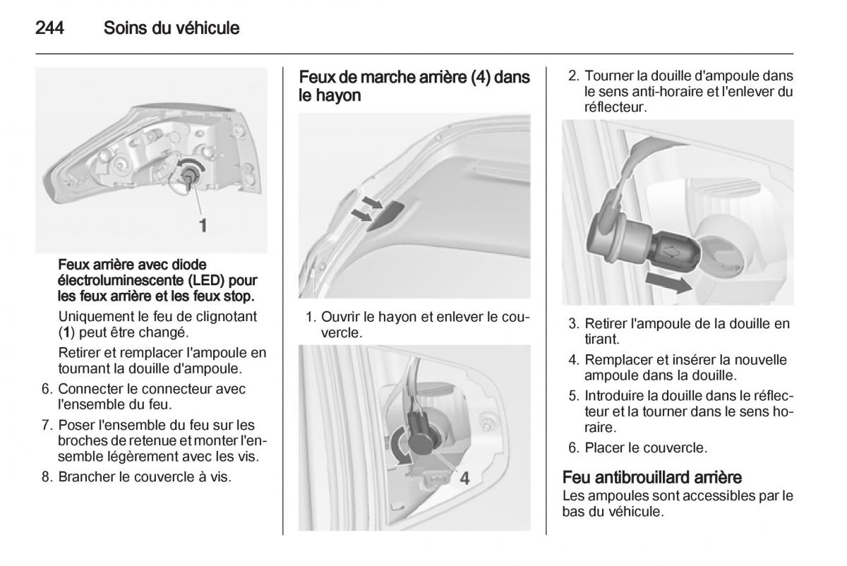 manual Opel Zafira C manuel du proprietaire / page 246