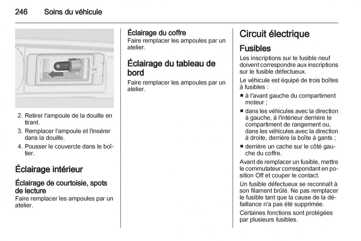 manual Opel Zafira C manuel du proprietaire / page 248