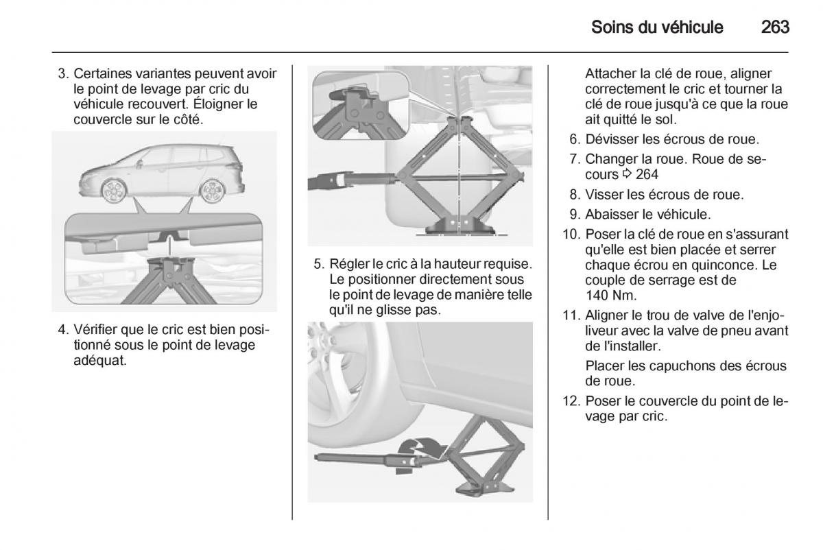 manual Opel Zafira C manuel du proprietaire / page 265