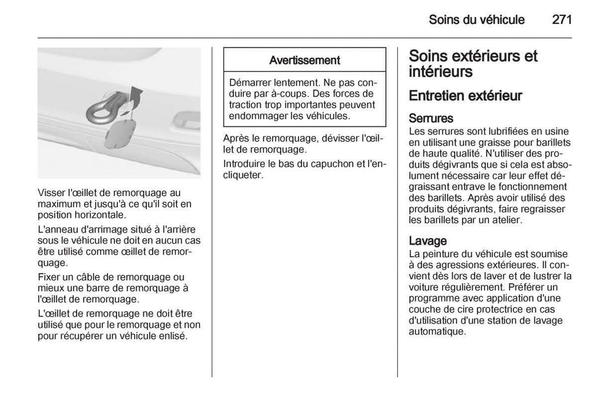 manual Opel Zafira C manuel du proprietaire / page 273