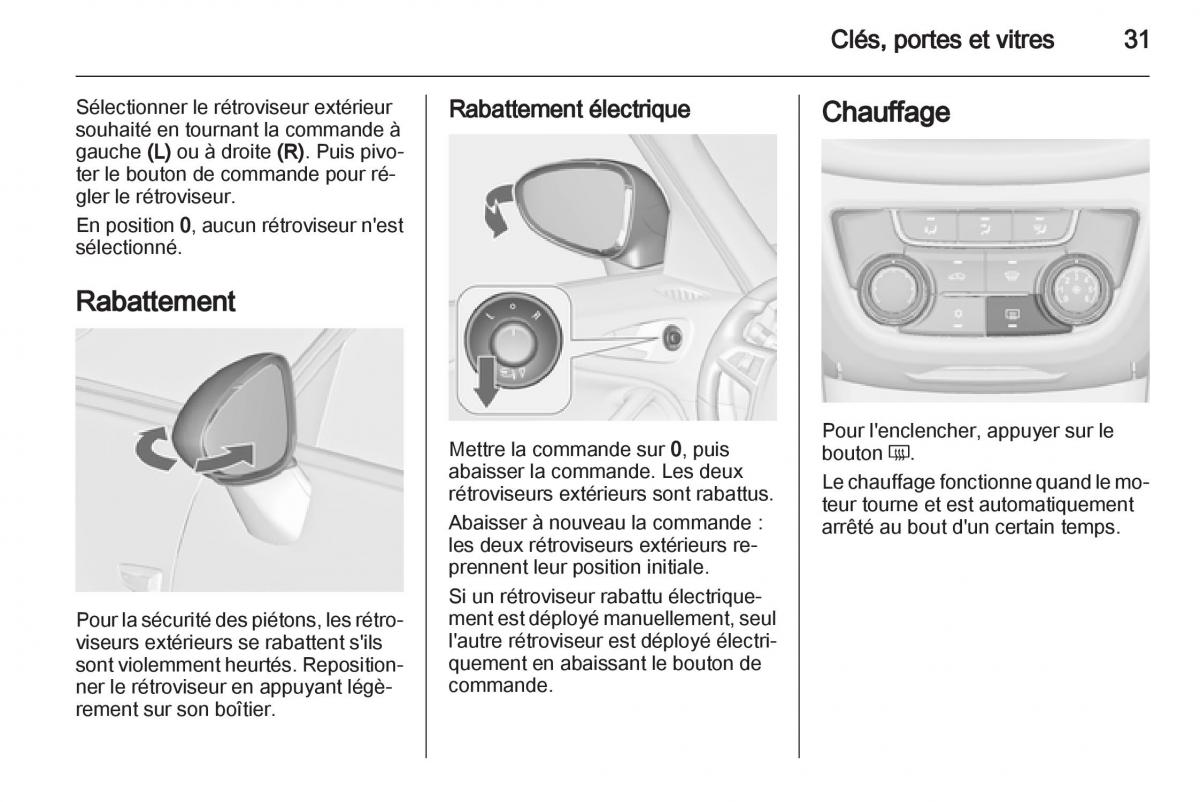 Opel Zafira C manuel du proprietaire / page 33