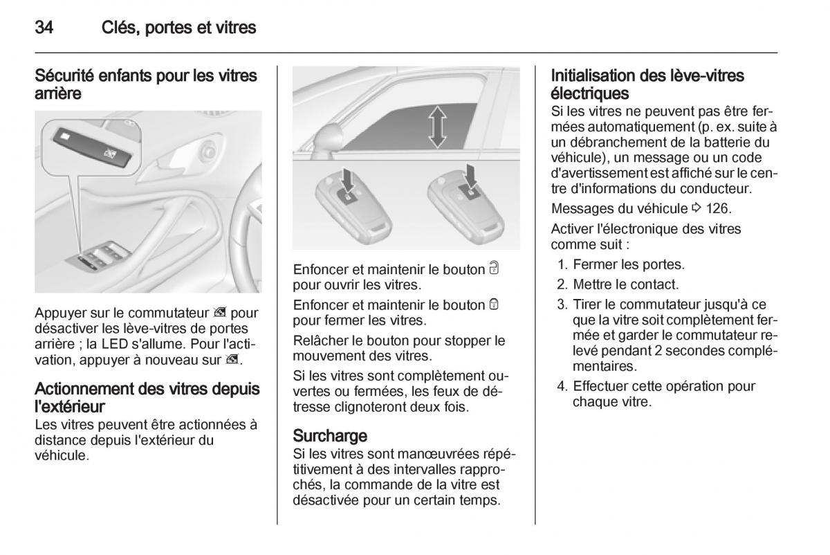 manual Opel Zafira C manuel du proprietaire / page 36