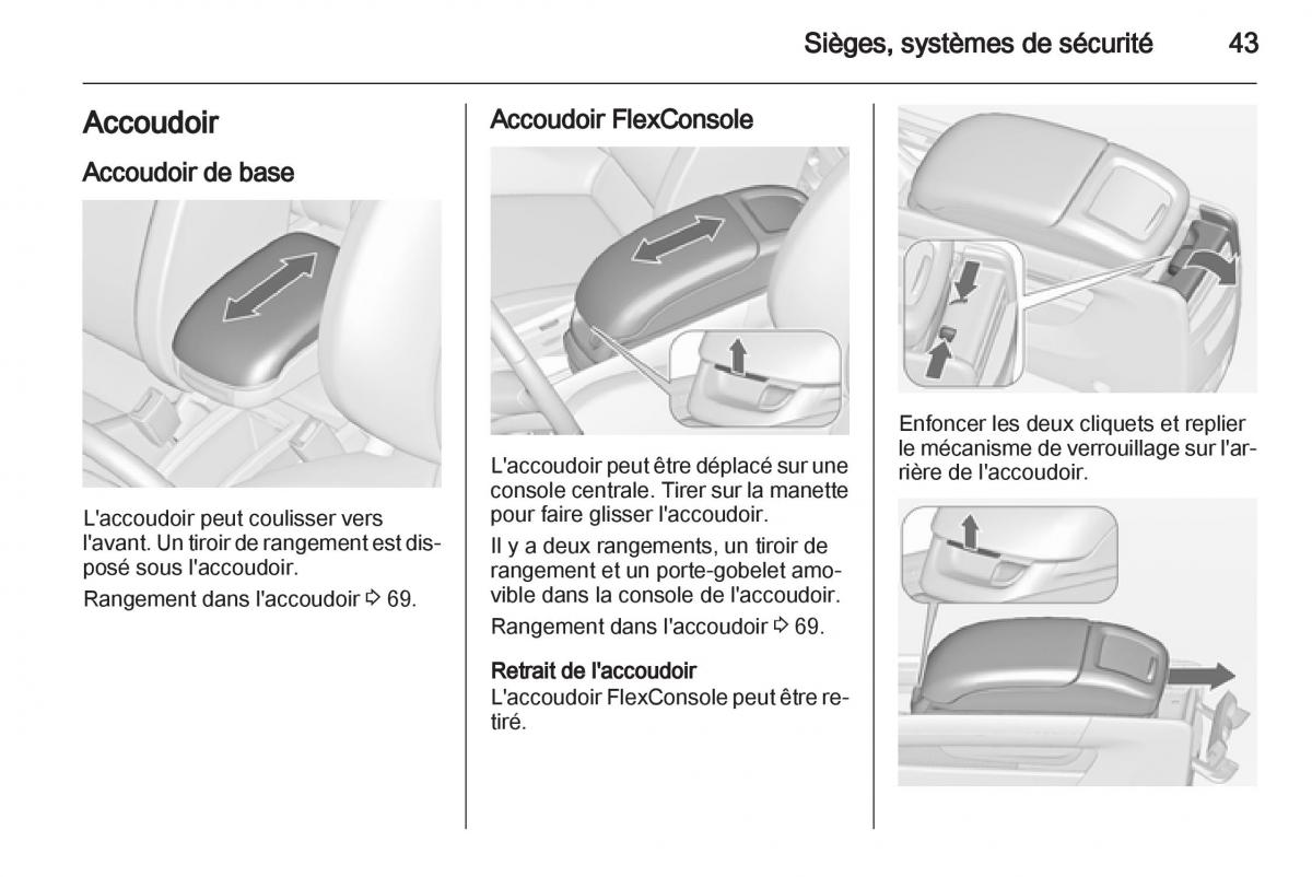 manual Opel Zafira C manuel du proprietaire / page 45