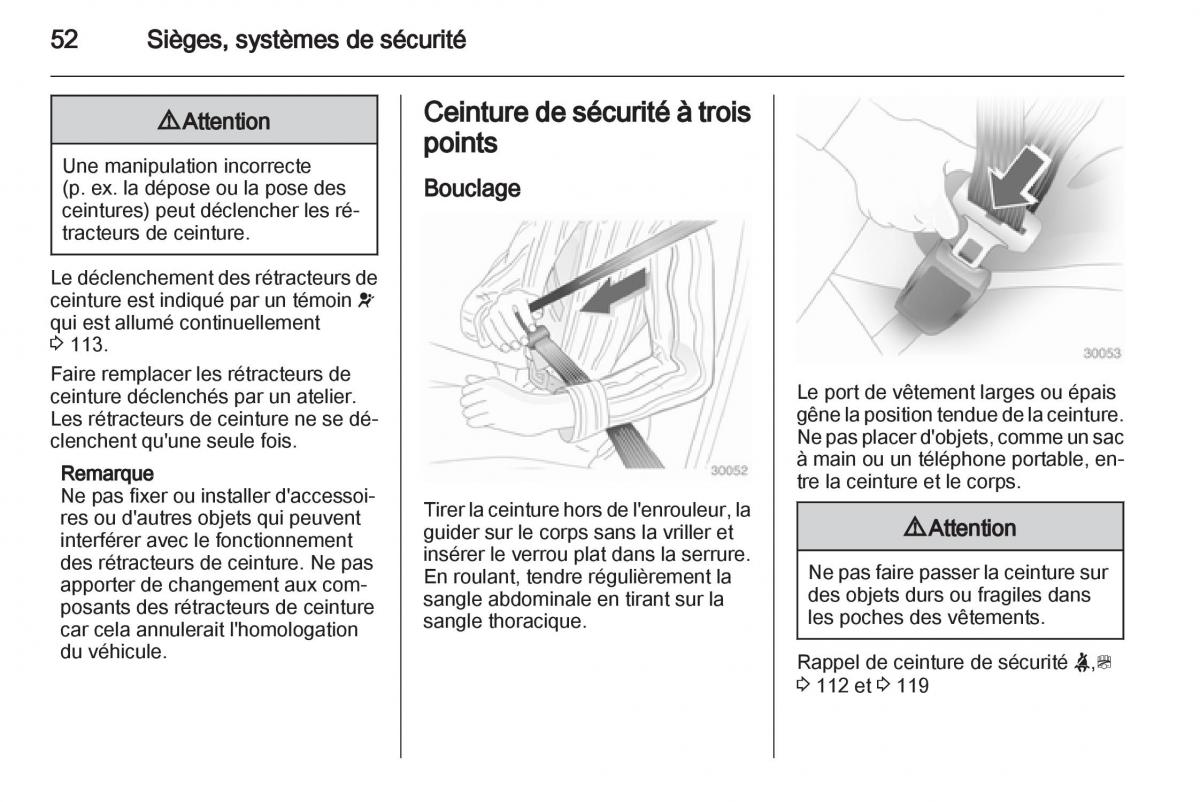 manual Opel Zafira C manuel du proprietaire / page 54