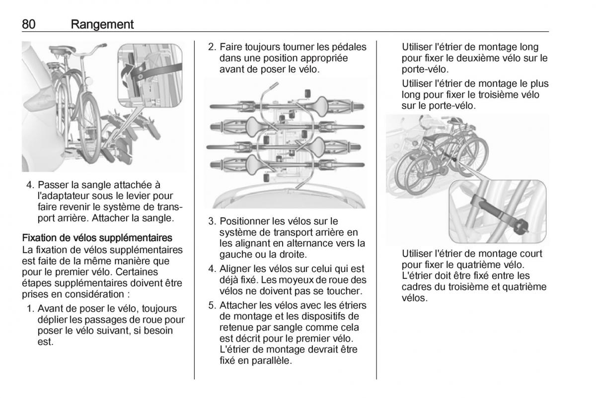 manual  Opel Zafira C FL manuel du proprietaire / page 82