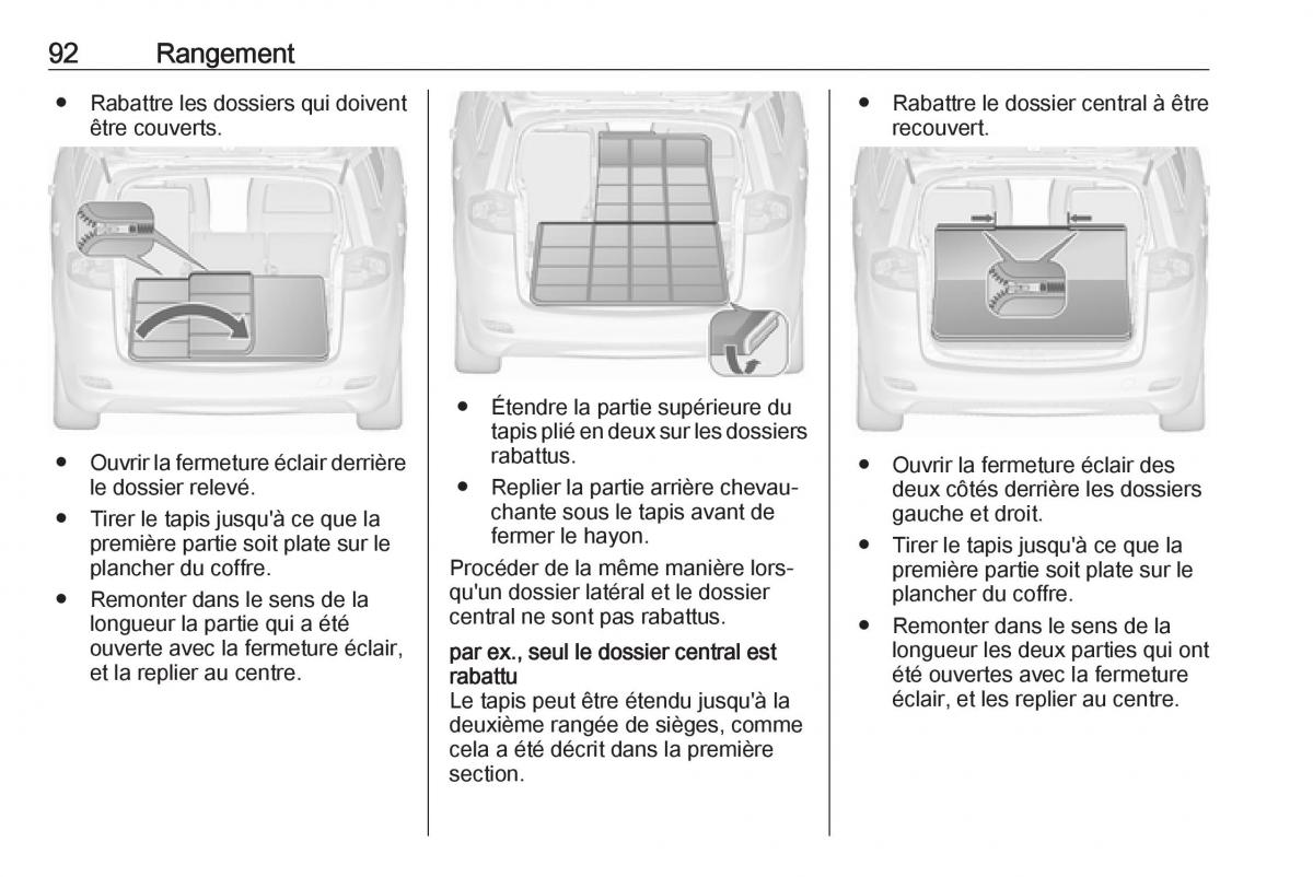 manual  Opel Zafira C FL manuel du proprietaire / page 94