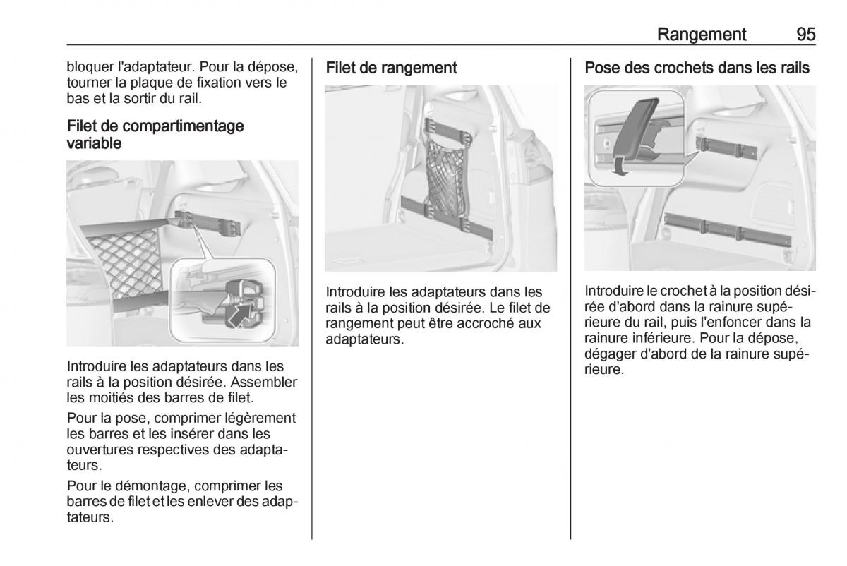 manual  Opel Zafira C FL manuel du proprietaire / page 97