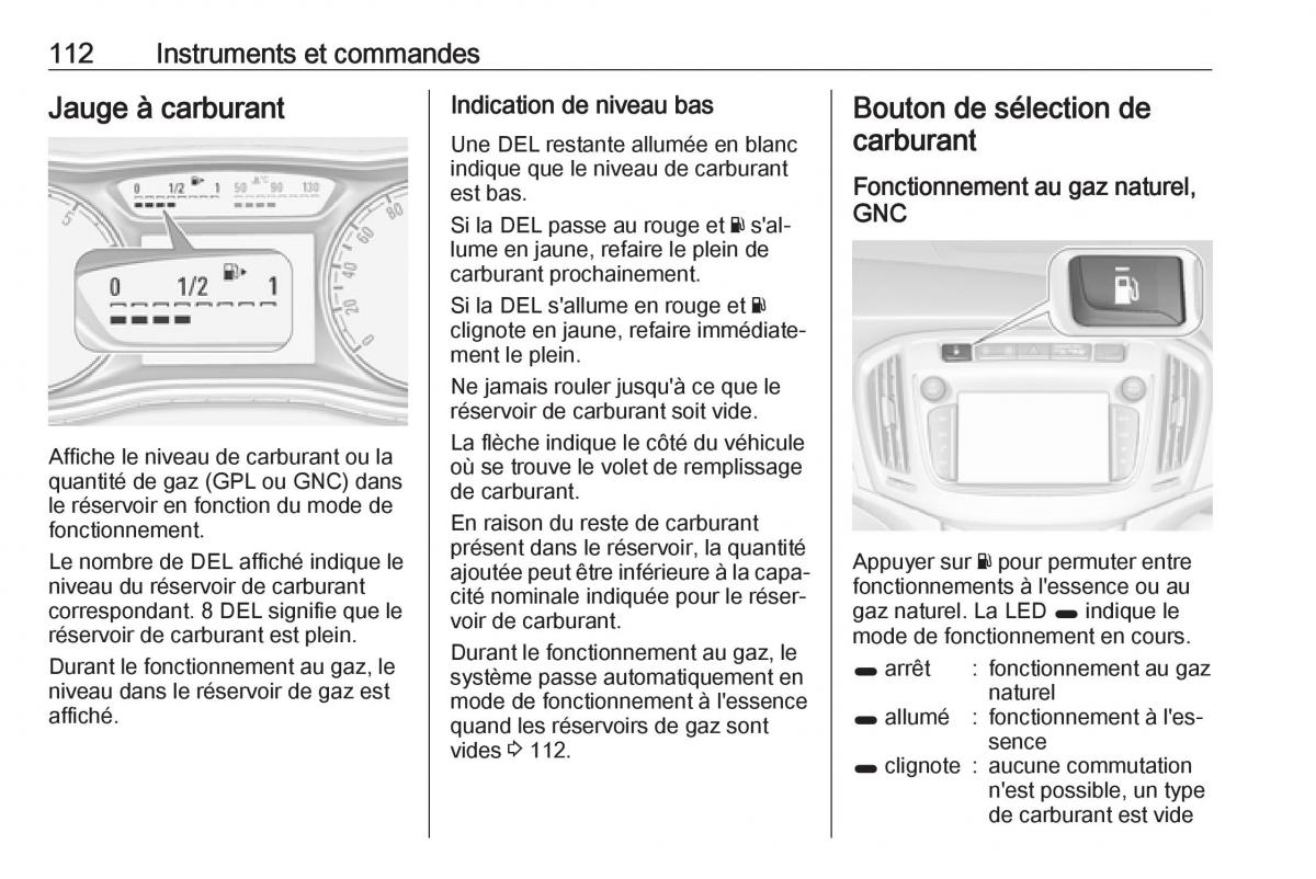 manual  Opel Zafira C FL manuel du proprietaire / page 114