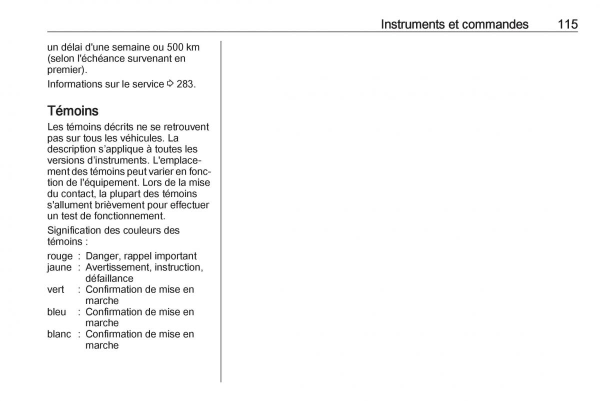 manual  Opel Zafira C FL manuel du proprietaire / page 117