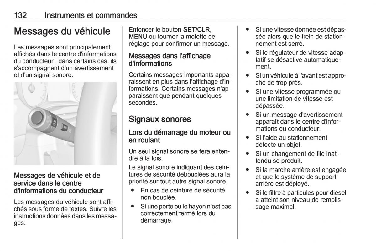 manual  Opel Zafira C FL manuel du proprietaire / page 134