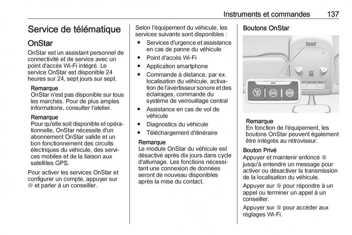 manual  Opel Zafira C FL manuel du proprietaire / page 139