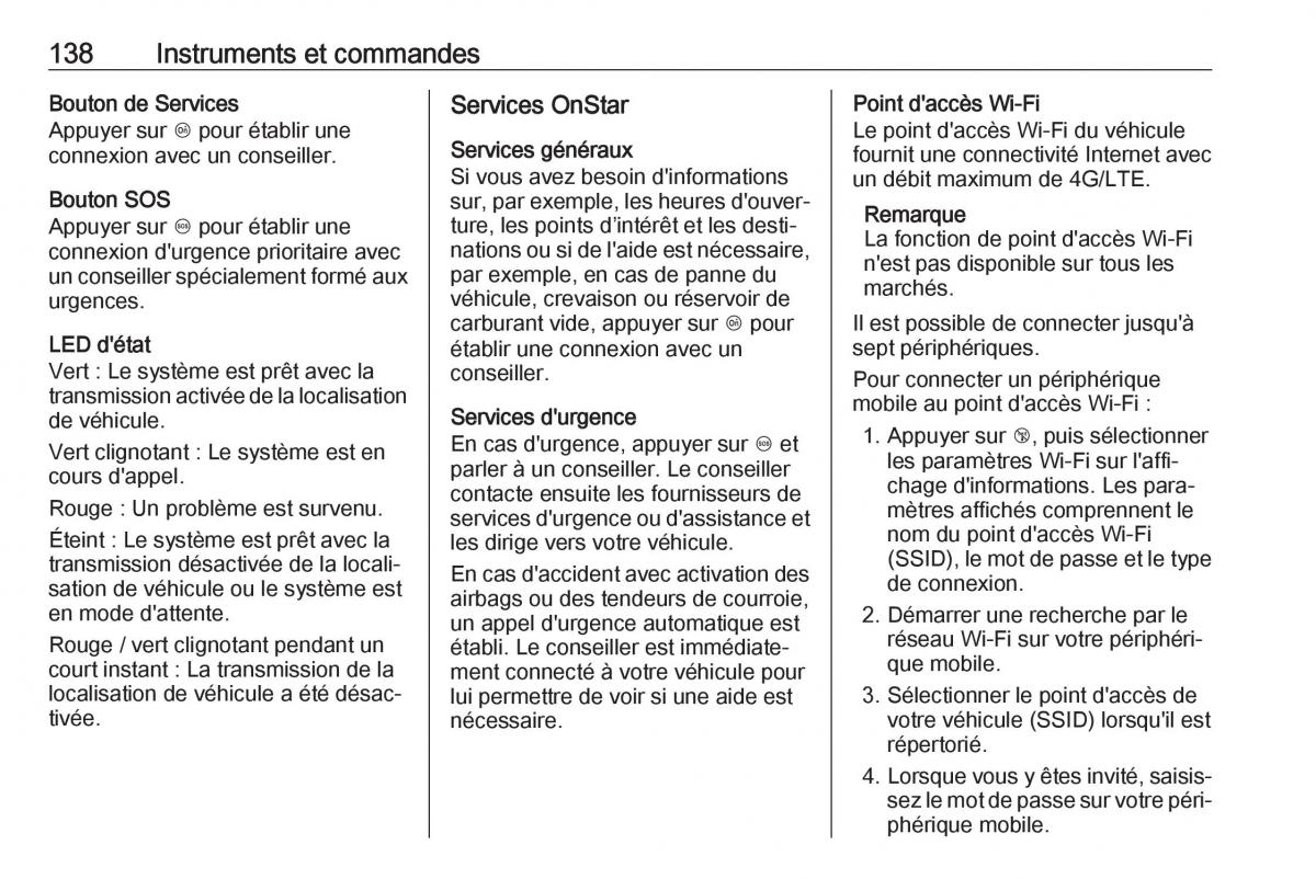 manual  Opel Zafira C FL manuel du proprietaire / page 140