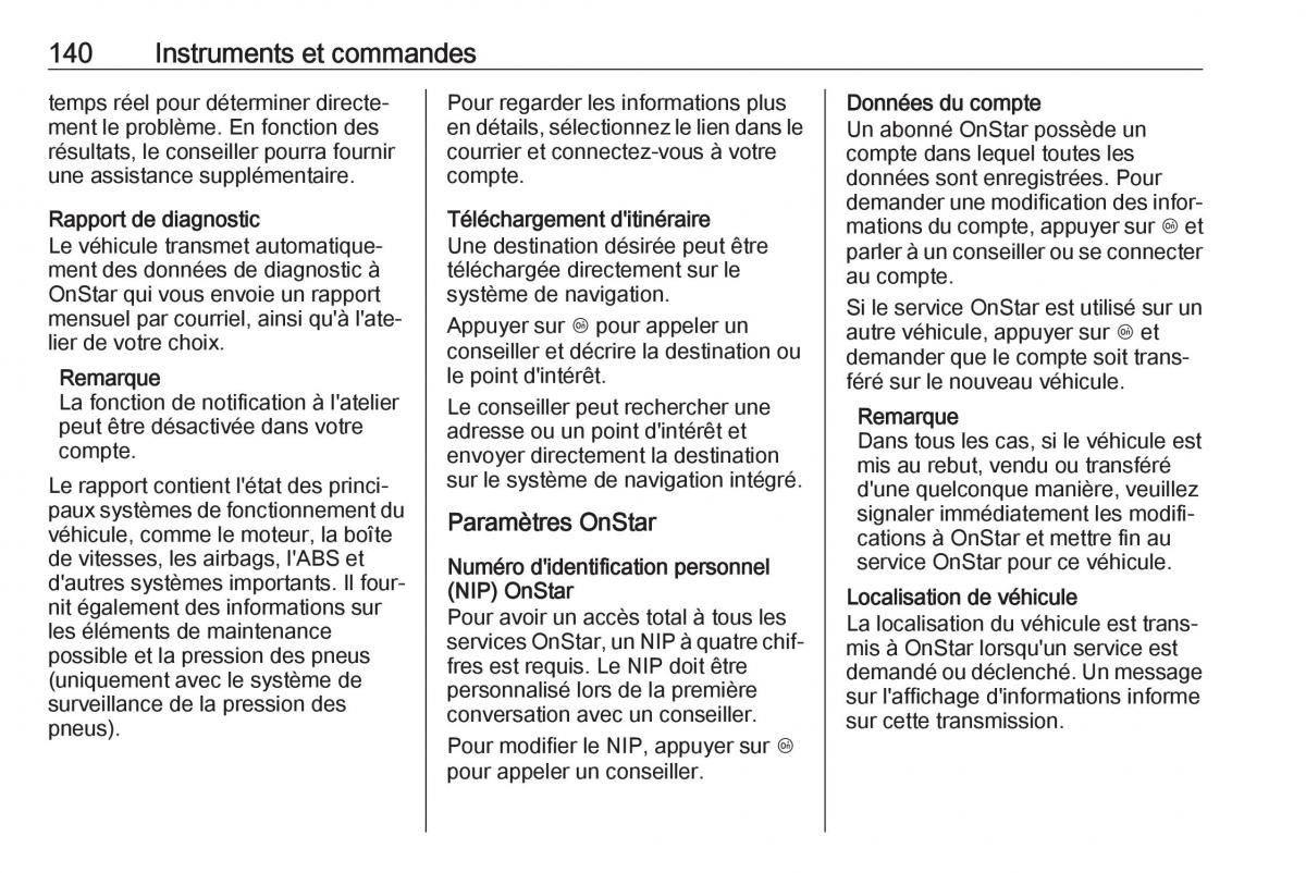 manual  Opel Zafira C FL manuel du proprietaire / page 142