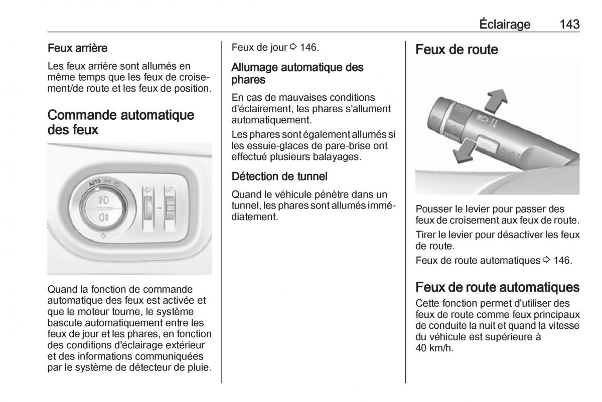 manual  Opel Zafira C FL manuel du proprietaire / page 145