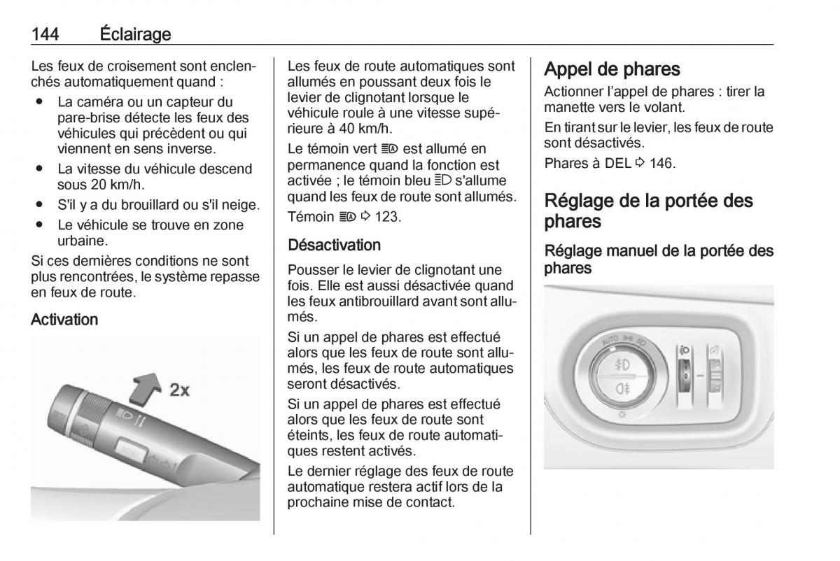 Opel Zafira C FL manuel du proprietaire / page 146