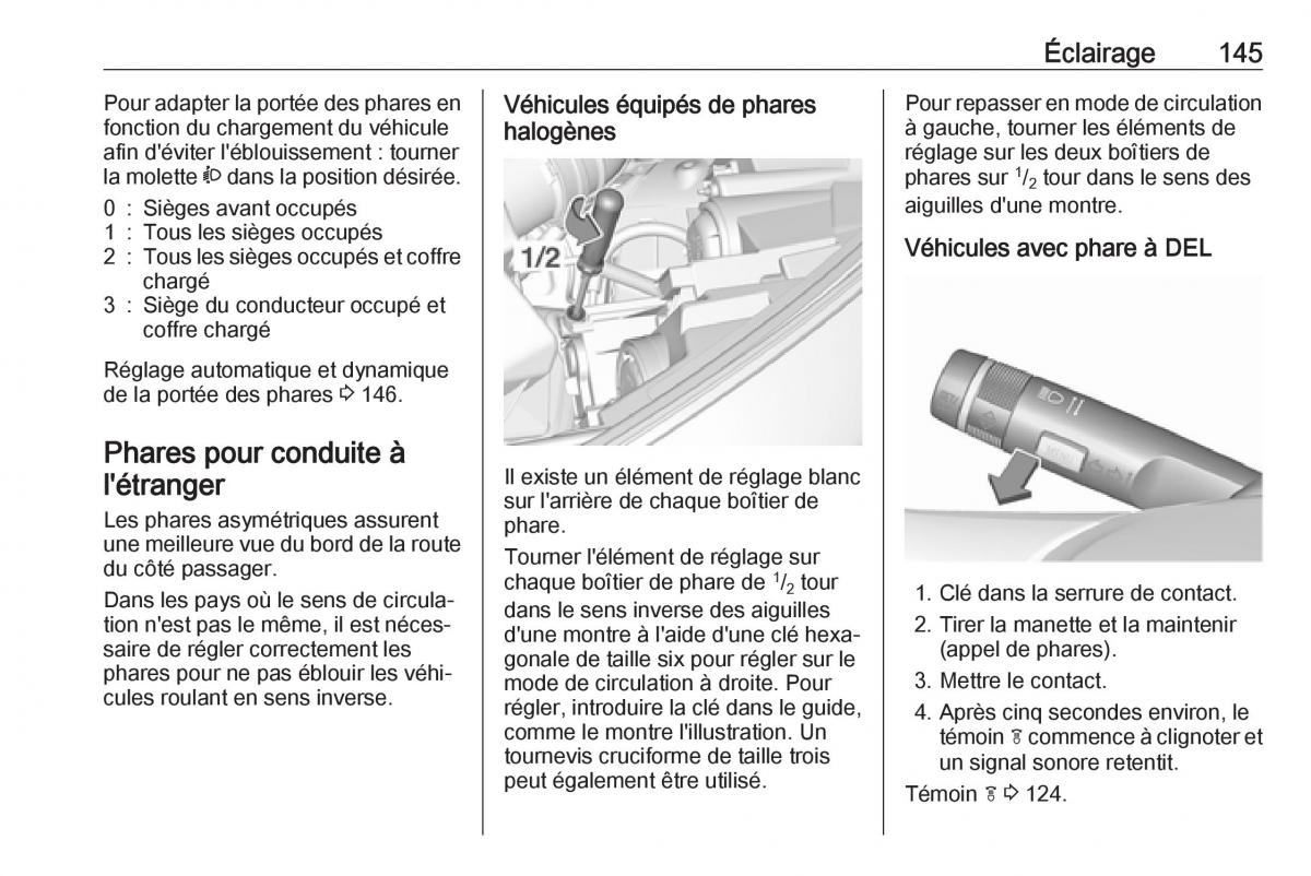 manual  Opel Zafira C FL manuel du proprietaire / page 147