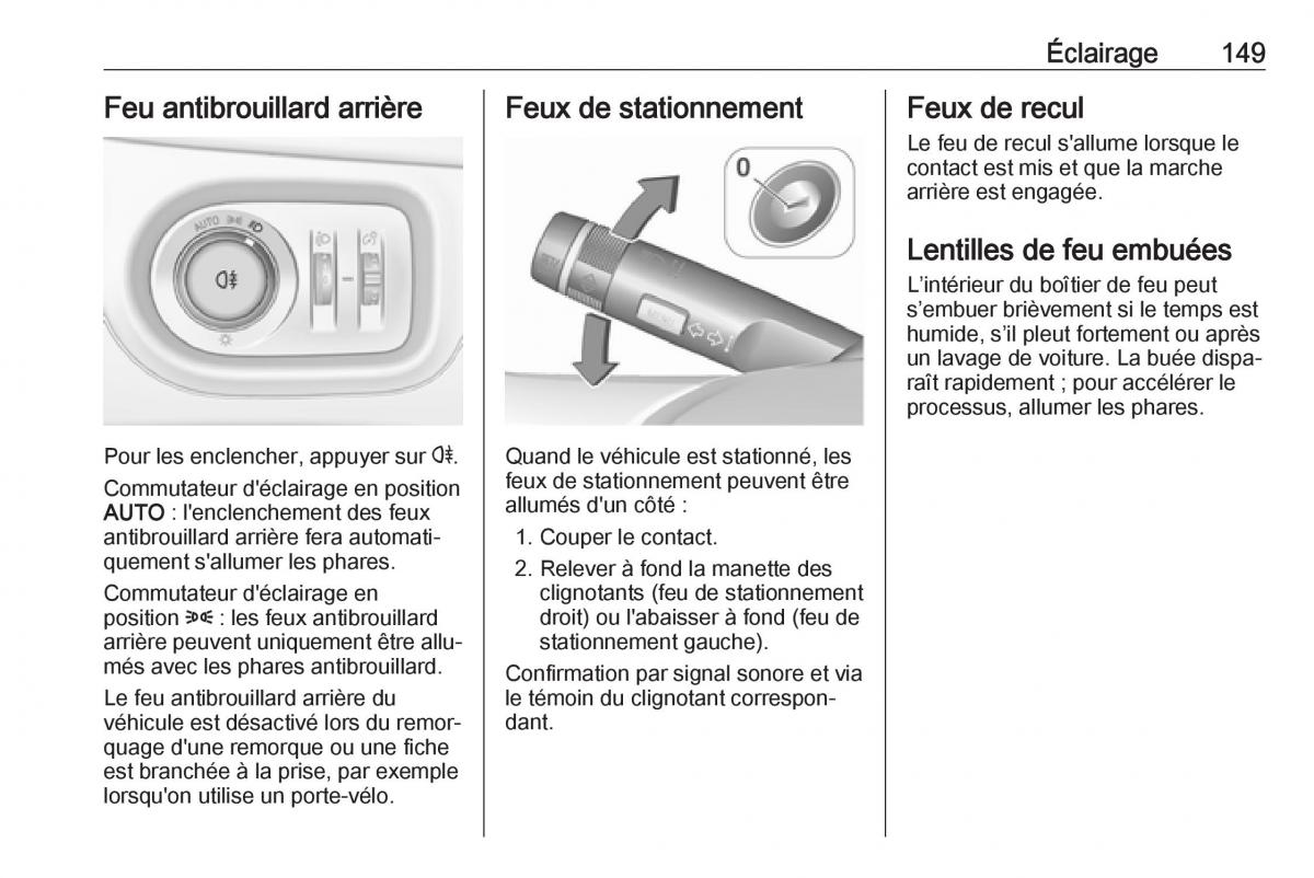 manual  Opel Zafira C FL manuel du proprietaire / page 151