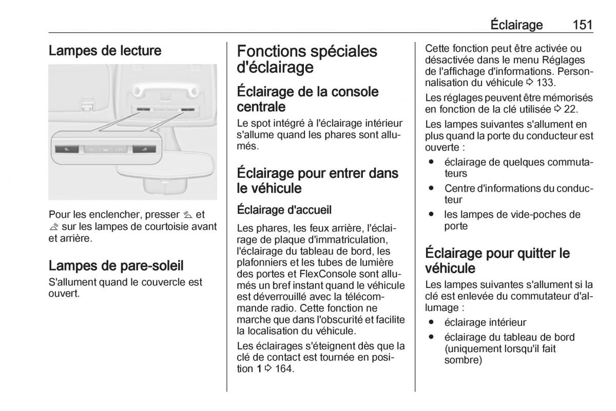 manual  Opel Zafira C FL manuel du proprietaire / page 153