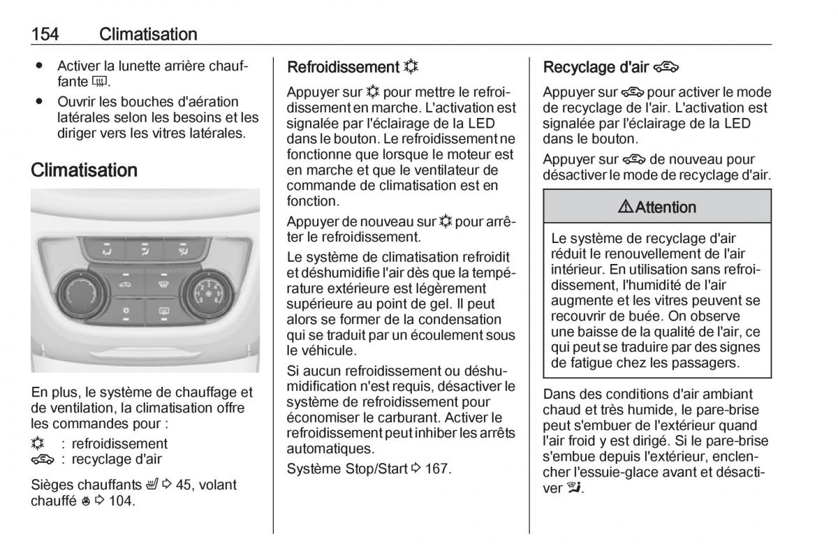 manual  Opel Zafira C FL manuel du proprietaire / page 156