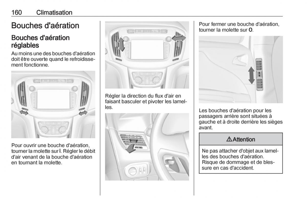 manual  Opel Zafira C FL manuel du proprietaire / page 162