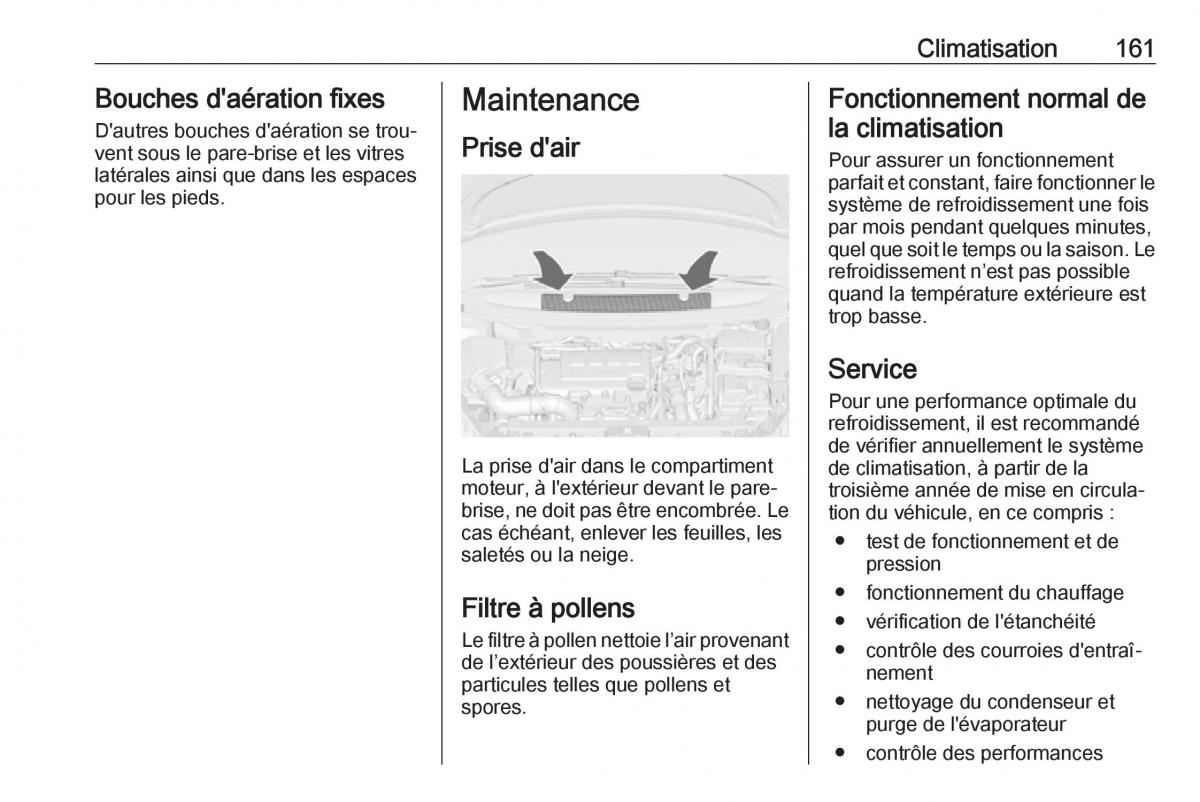 manual  Opel Zafira C FL manuel du proprietaire / page 163