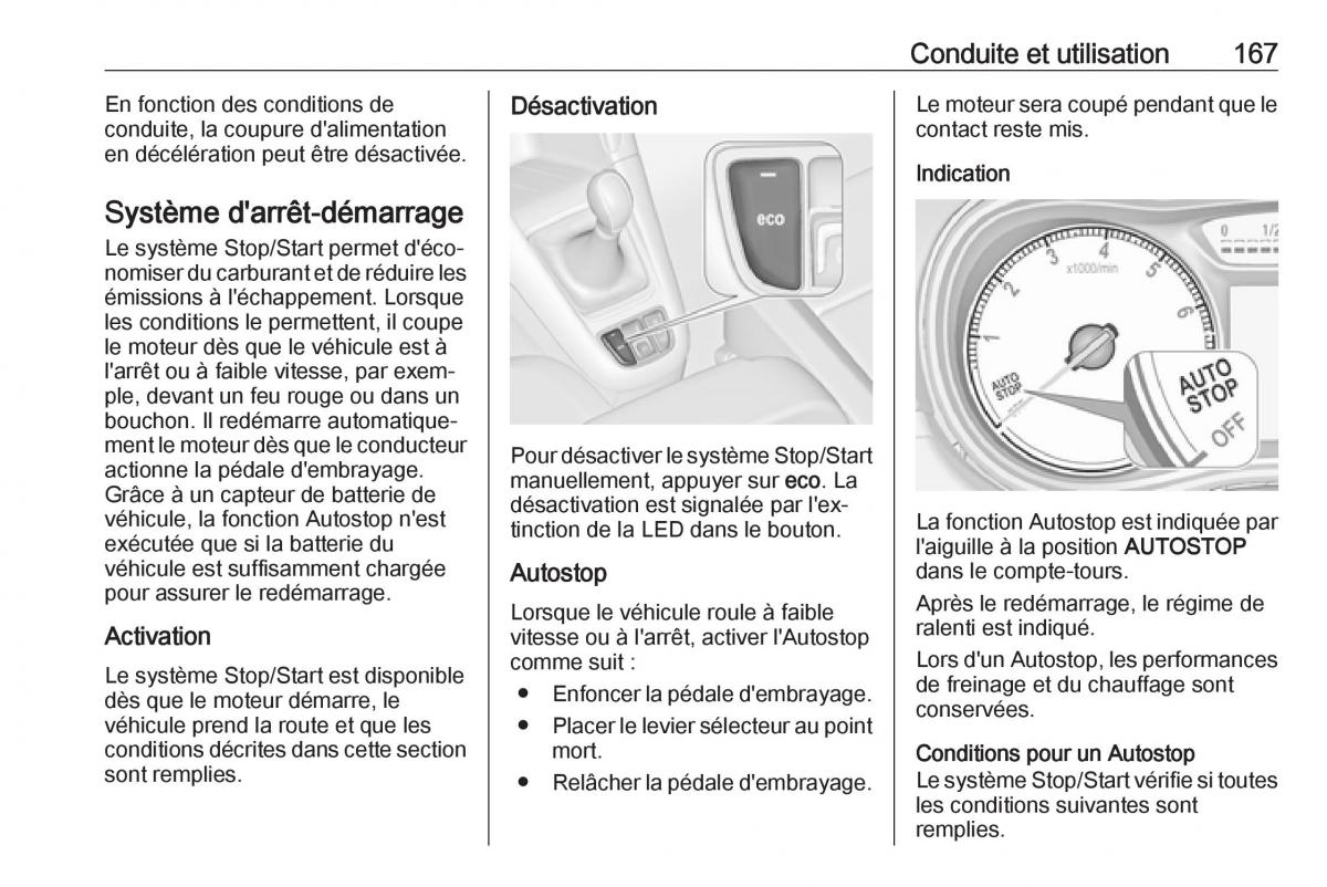 manual  Opel Zafira C FL manuel du proprietaire / page 169