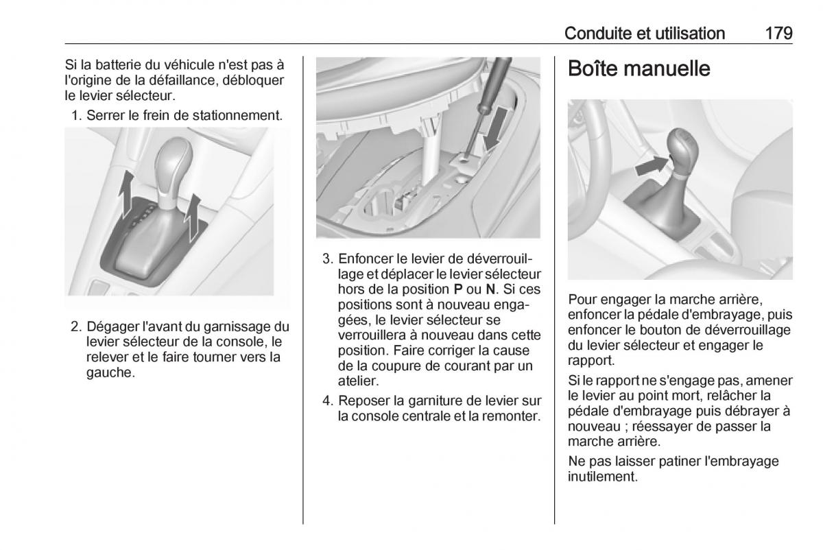 manual  Opel Zafira C FL manuel du proprietaire / page 181