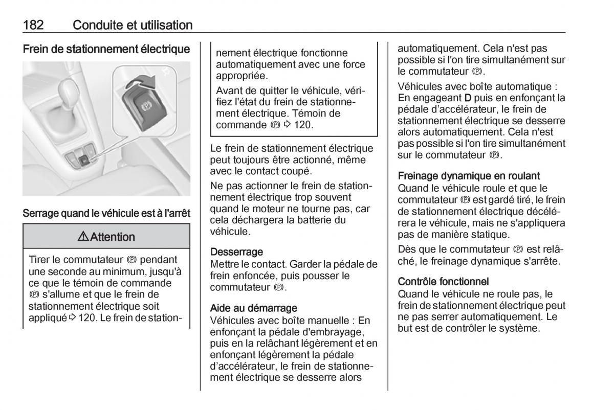 manual  Opel Zafira C FL manuel du proprietaire / page 184