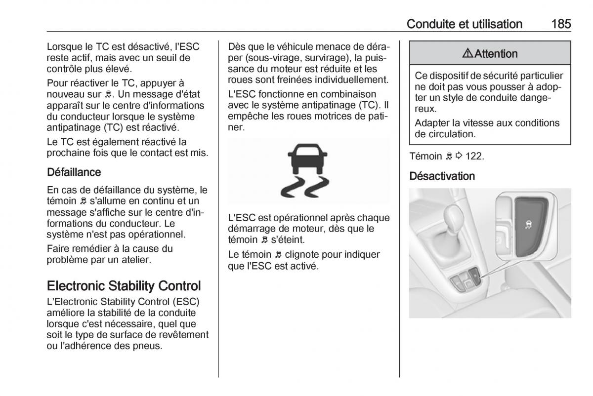 manual  Opel Zafira C FL manuel du proprietaire / page 187