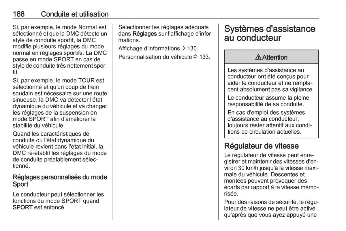 Opel Zafira C FL manuel du proprietaire / page 190