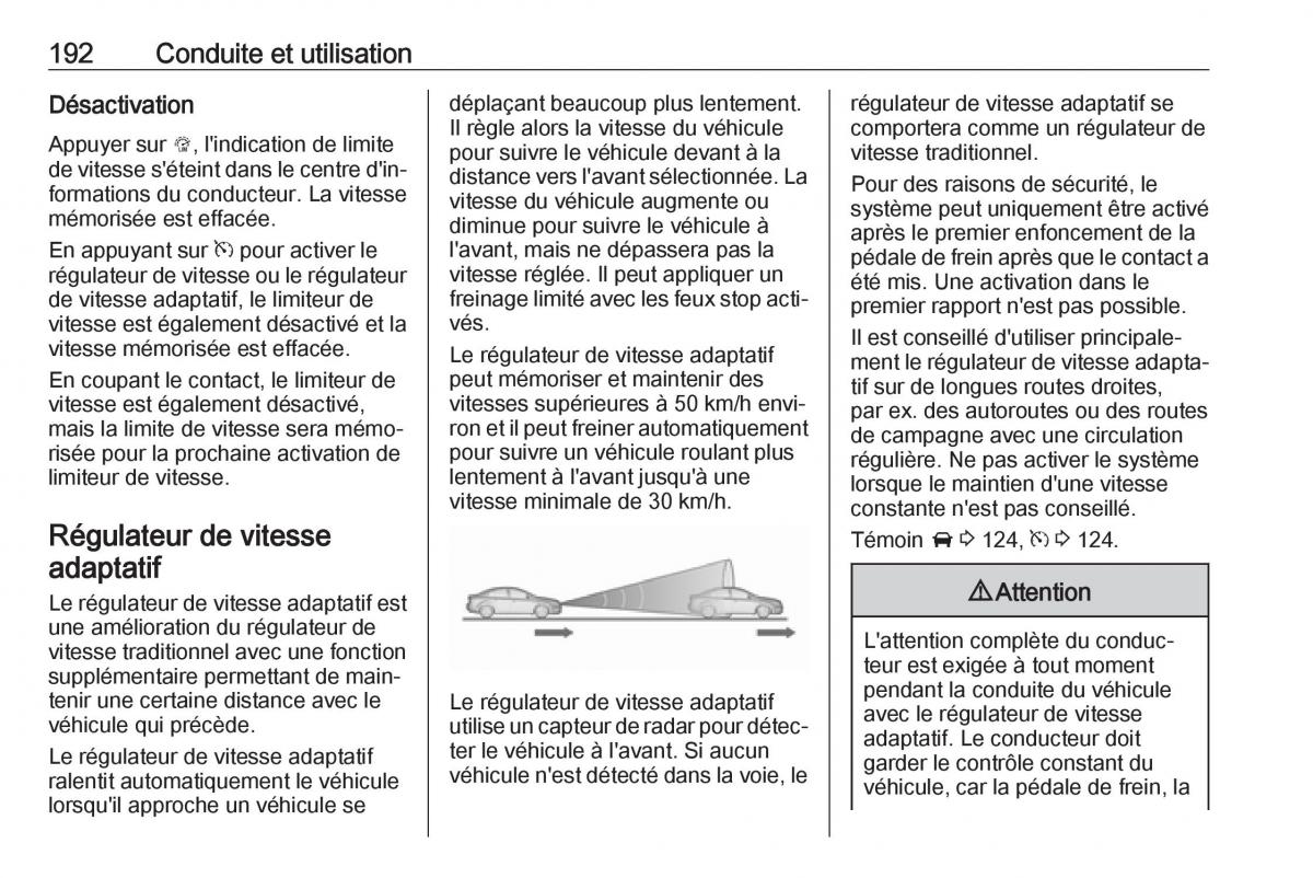 manual  Opel Zafira C FL manuel du proprietaire / page 194