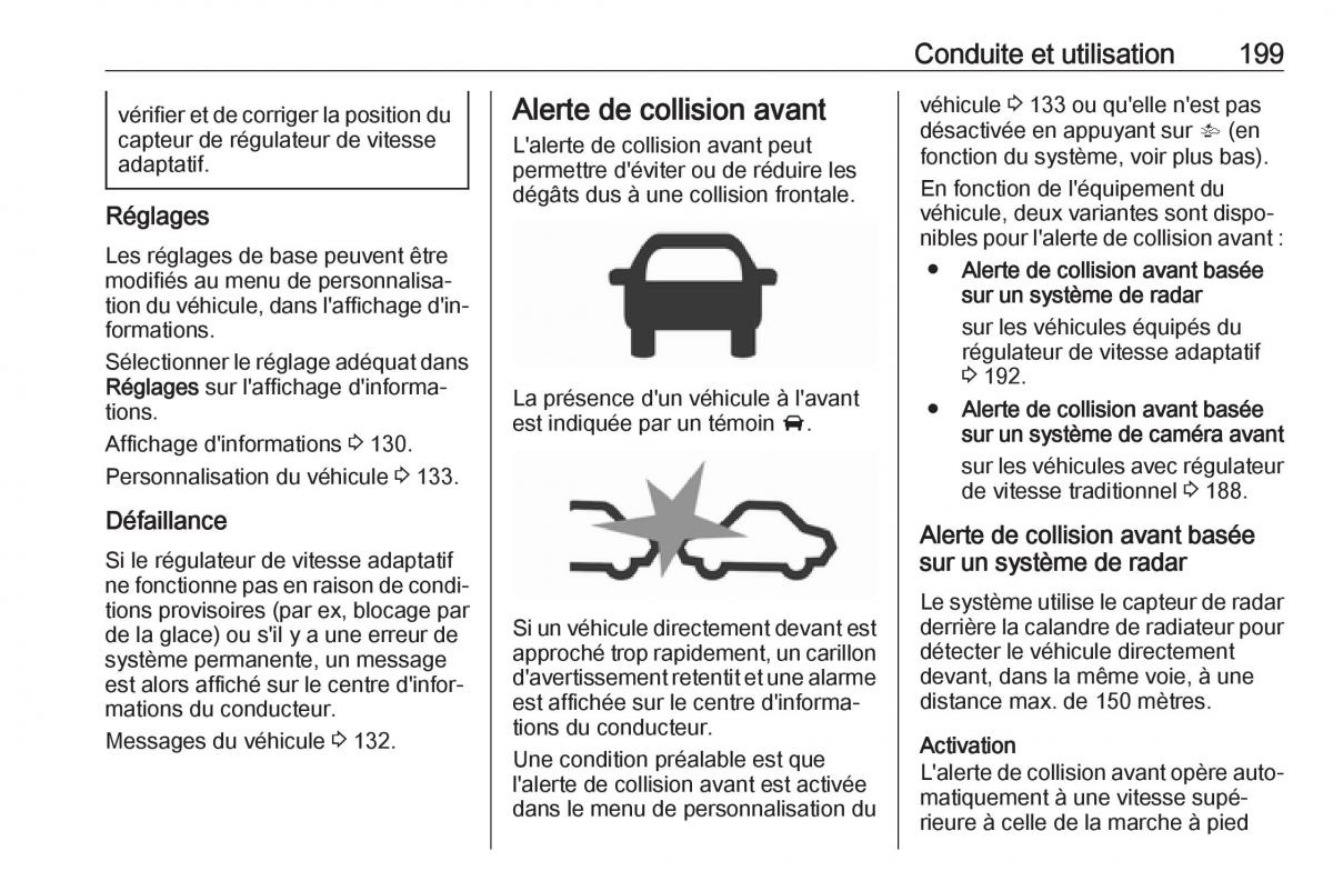 manual  Opel Zafira C FL manuel du proprietaire / page 201