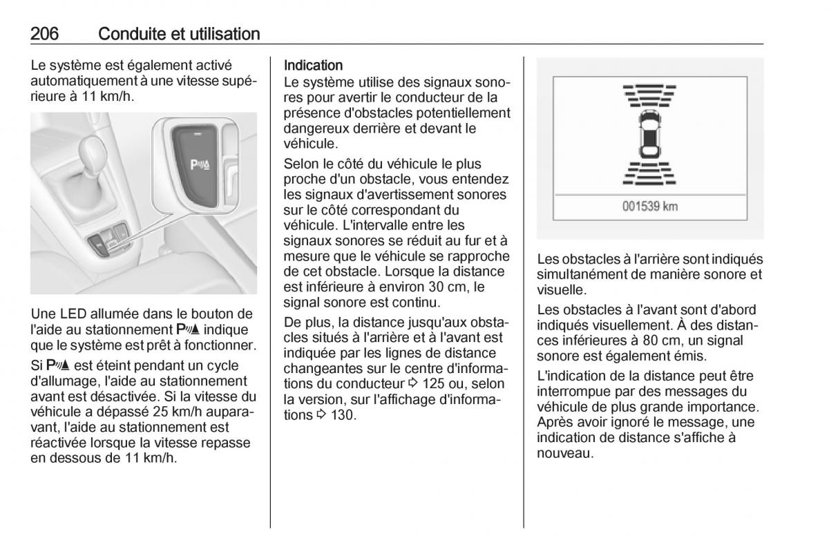 manual  Opel Zafira C FL manuel du proprietaire / page 208