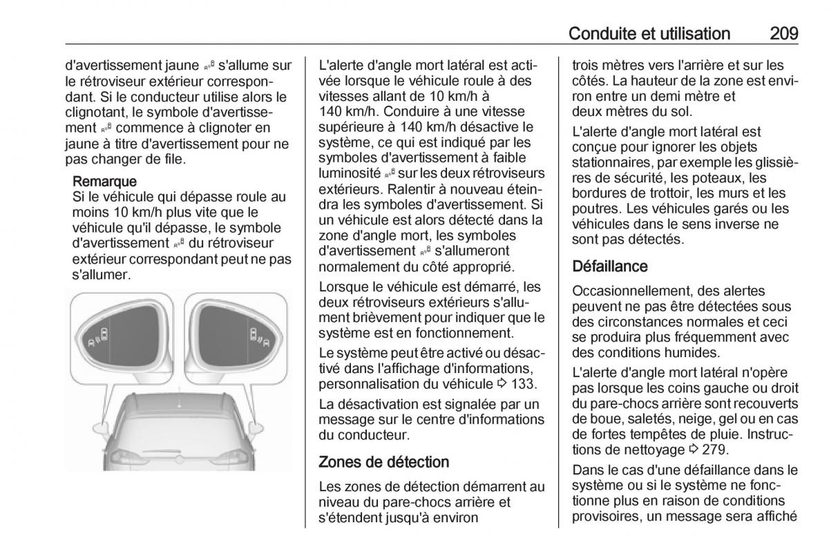 manual  Opel Zafira C FL manuel du proprietaire / page 211