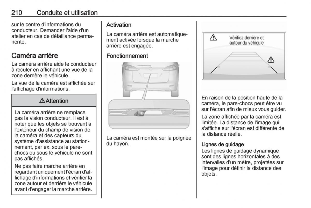 manual  Opel Zafira C FL manuel du proprietaire / page 212