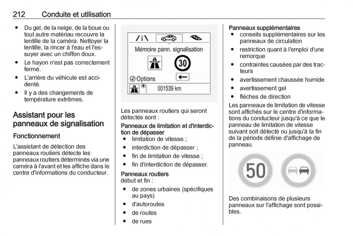 Opel Zafira C FL manuel du proprietaire / page 214