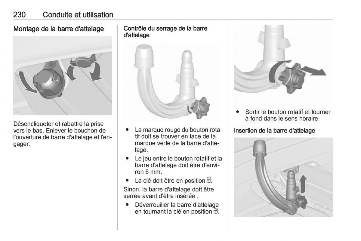 manual  Opel Zafira C FL manuel du proprietaire / page 232